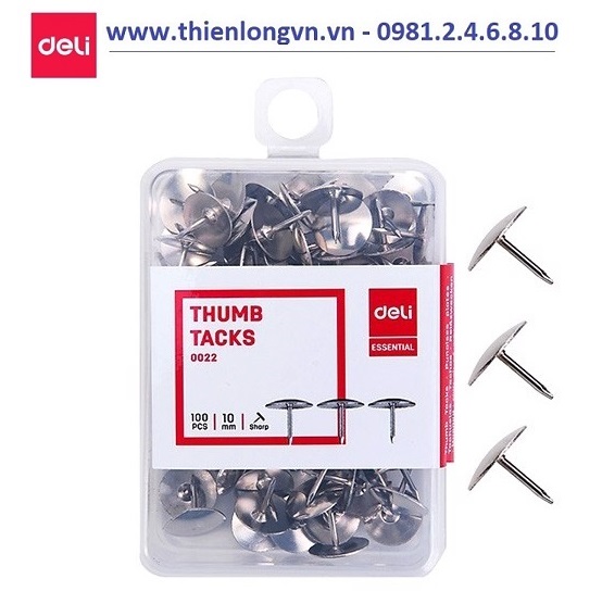 Ghim mũ inox Deli - E0022