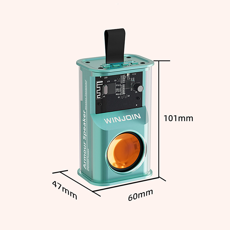 Loa Bluetooth Mini Trong Suốt đèn led nhiều màu