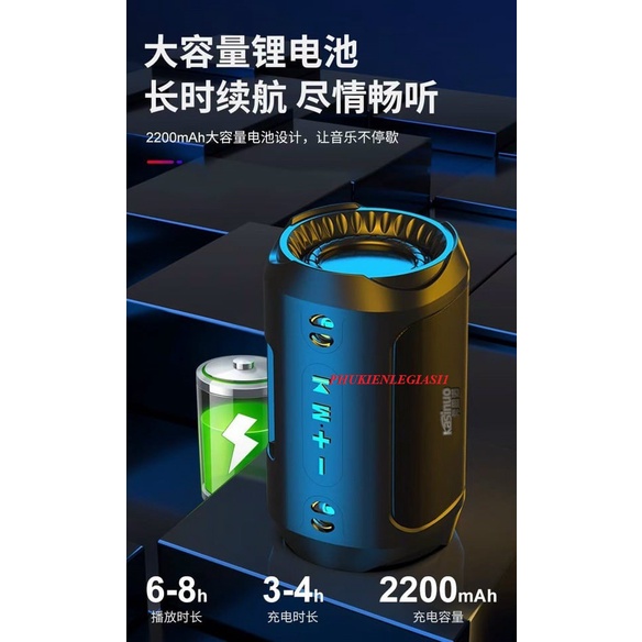 Loa Bluetooth Kasinuo K33 công suất 5W pin trâu