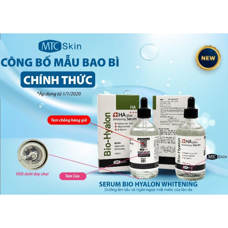 [HCM]HA PLUS serum trắng da dưỡng ẩm căng bóng da 100ml