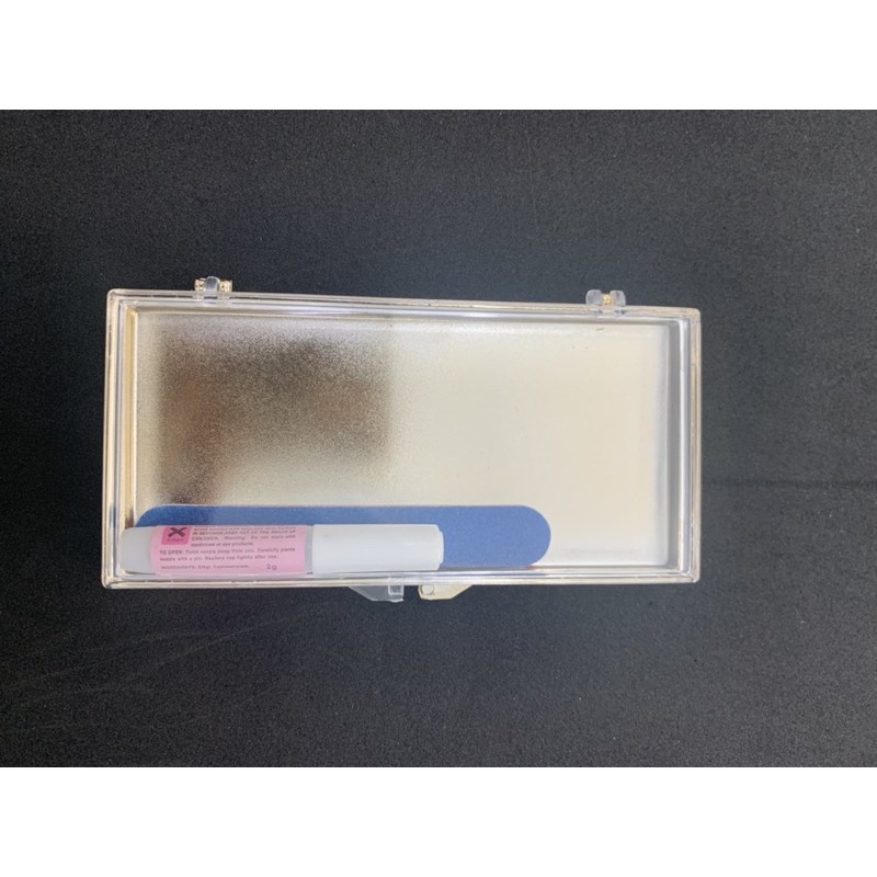 [HCM]combo hộp nhỏ đựng móng úp + dũa + keo dán móng 2g