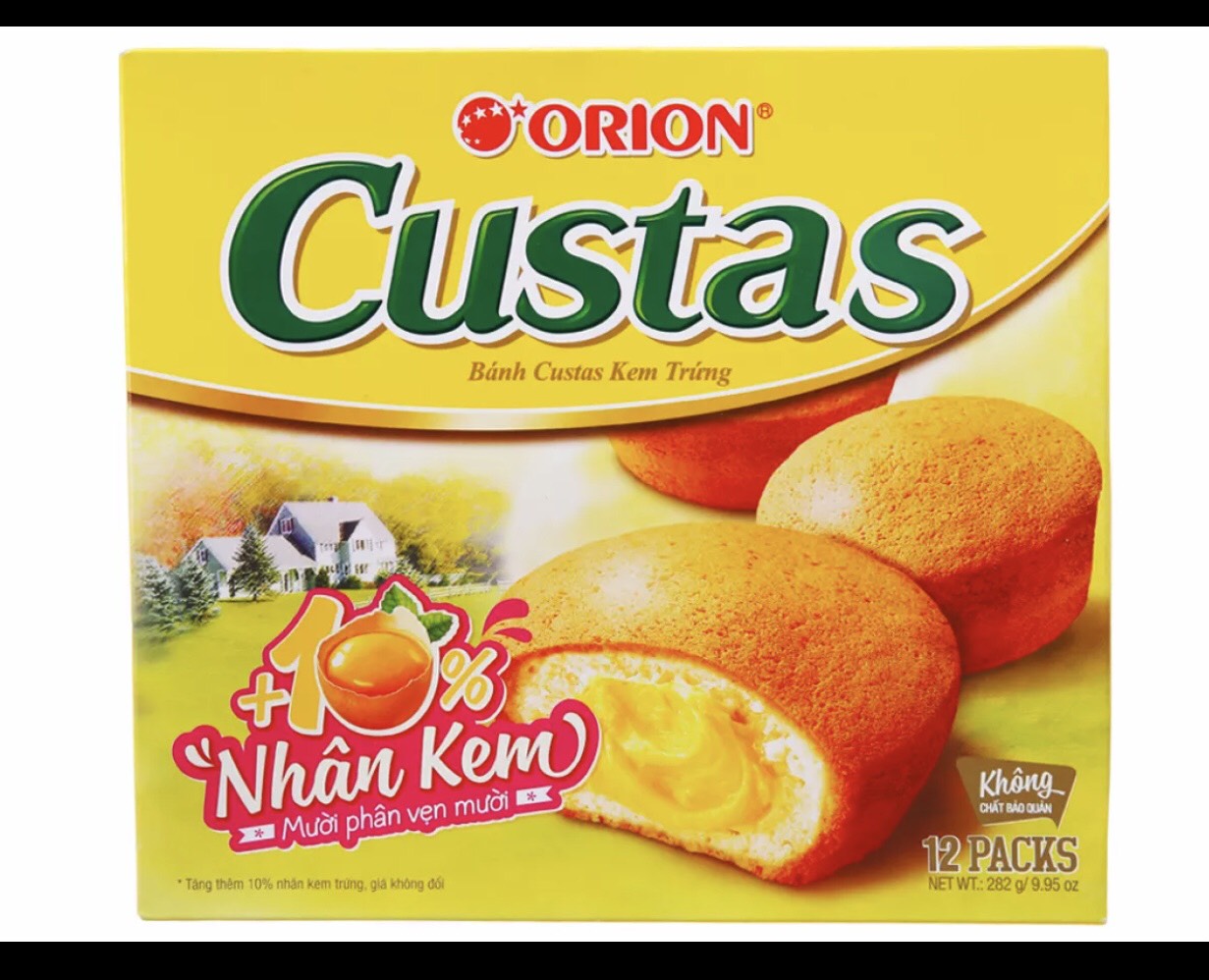 Bánh kem trứng Custas hộp 282g (12 cái)