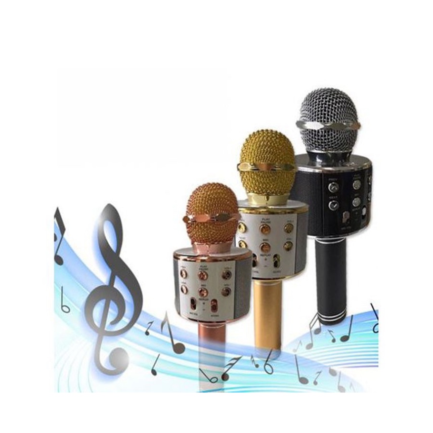 Mic Karaoke WS 858 - Mic Hát Không Dây Kết Nối Blutooth