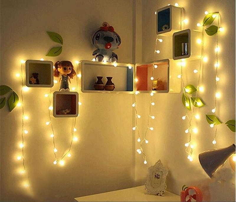 [HCM]Dây Đèn Led Trang Trí Bi Bọt Nước vàng nắng không chớp Cắm Điện
