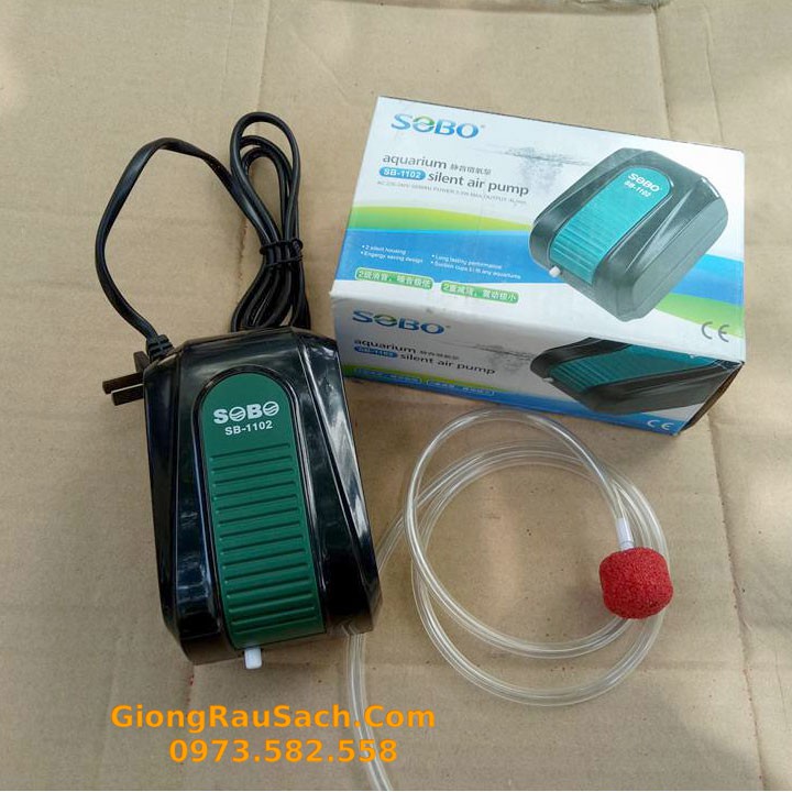 Máy sủi sục tạo khí oxy cho hồ bể cá cảnh mini sobo chạy êm tiết kiệm điện