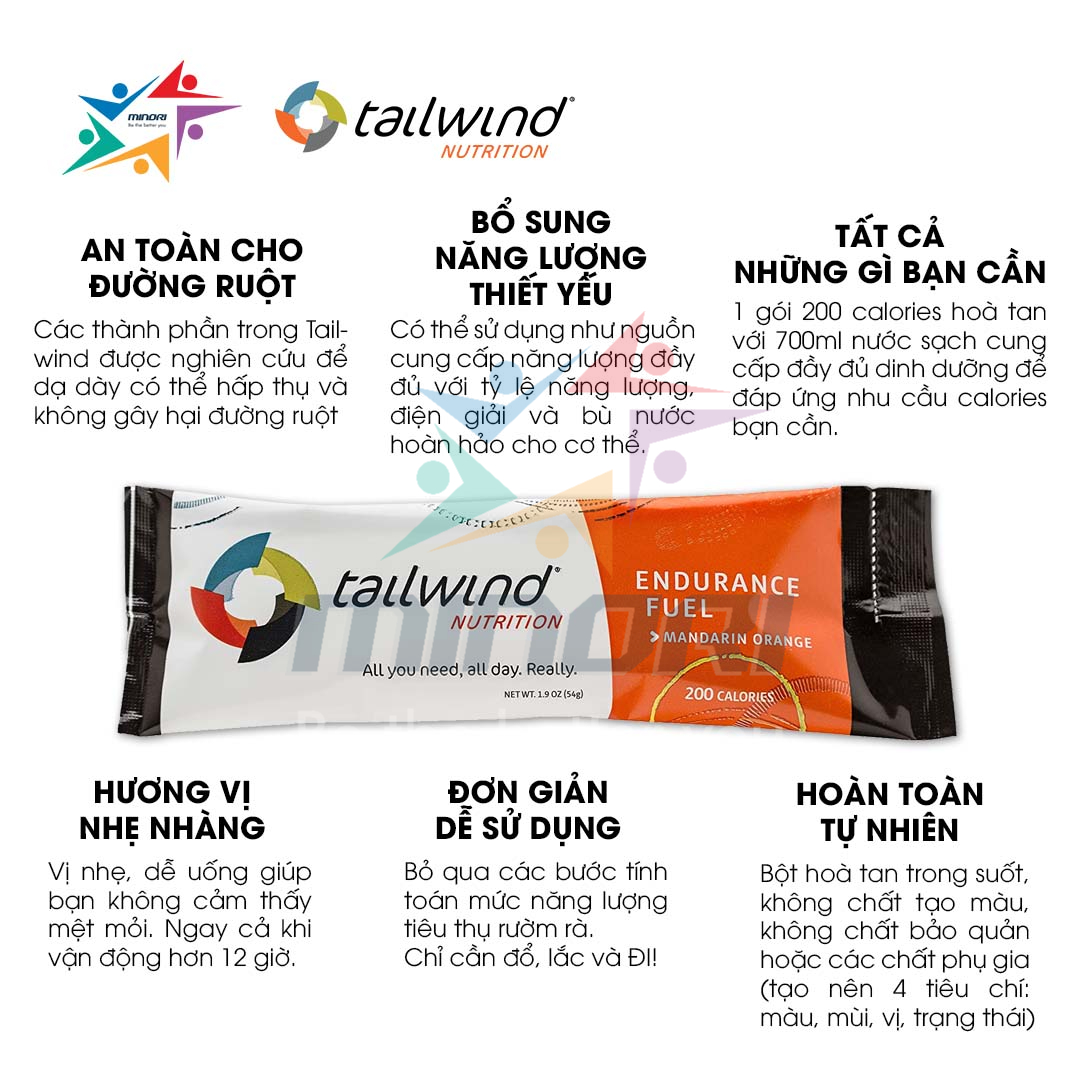 Thực Phẩm Bổ Sung TailWind Endurance Fuel Mandarin Orange 2 serving (1 Gói)