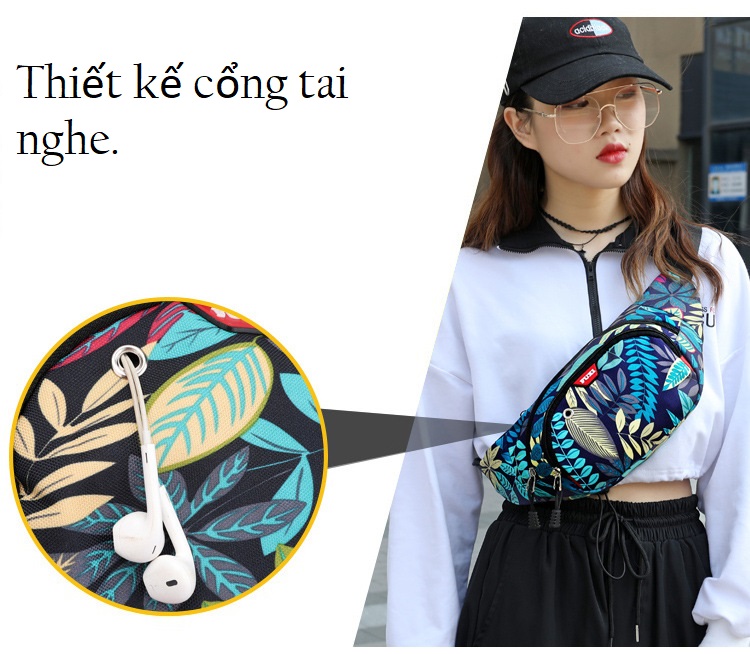 [HCM]Túi đeo chéo thời trang họa tiết.