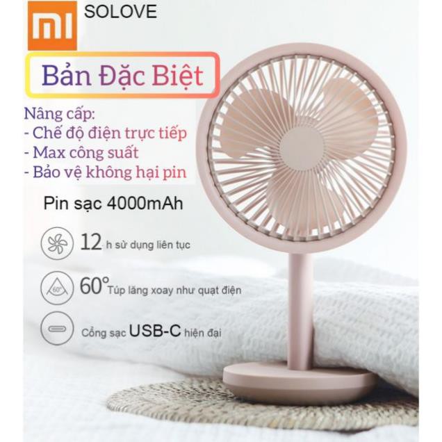 Quạt bàn mini Xiaomi Solove F5 tích hợp pin 4000mAh