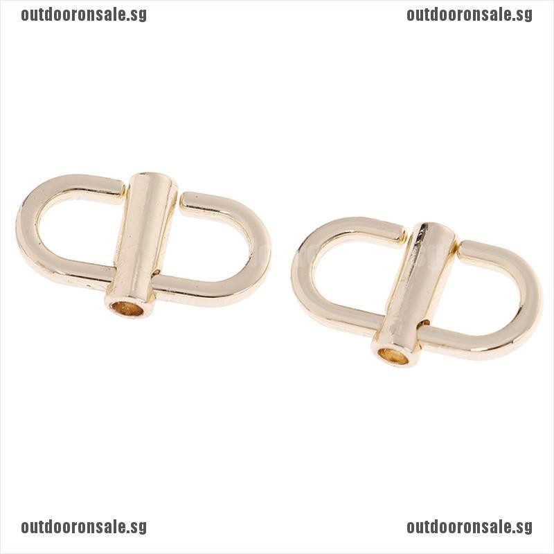 1Pair Adjustable Metal Buckles Chain Strap Bag Shorten Shoulder Ba