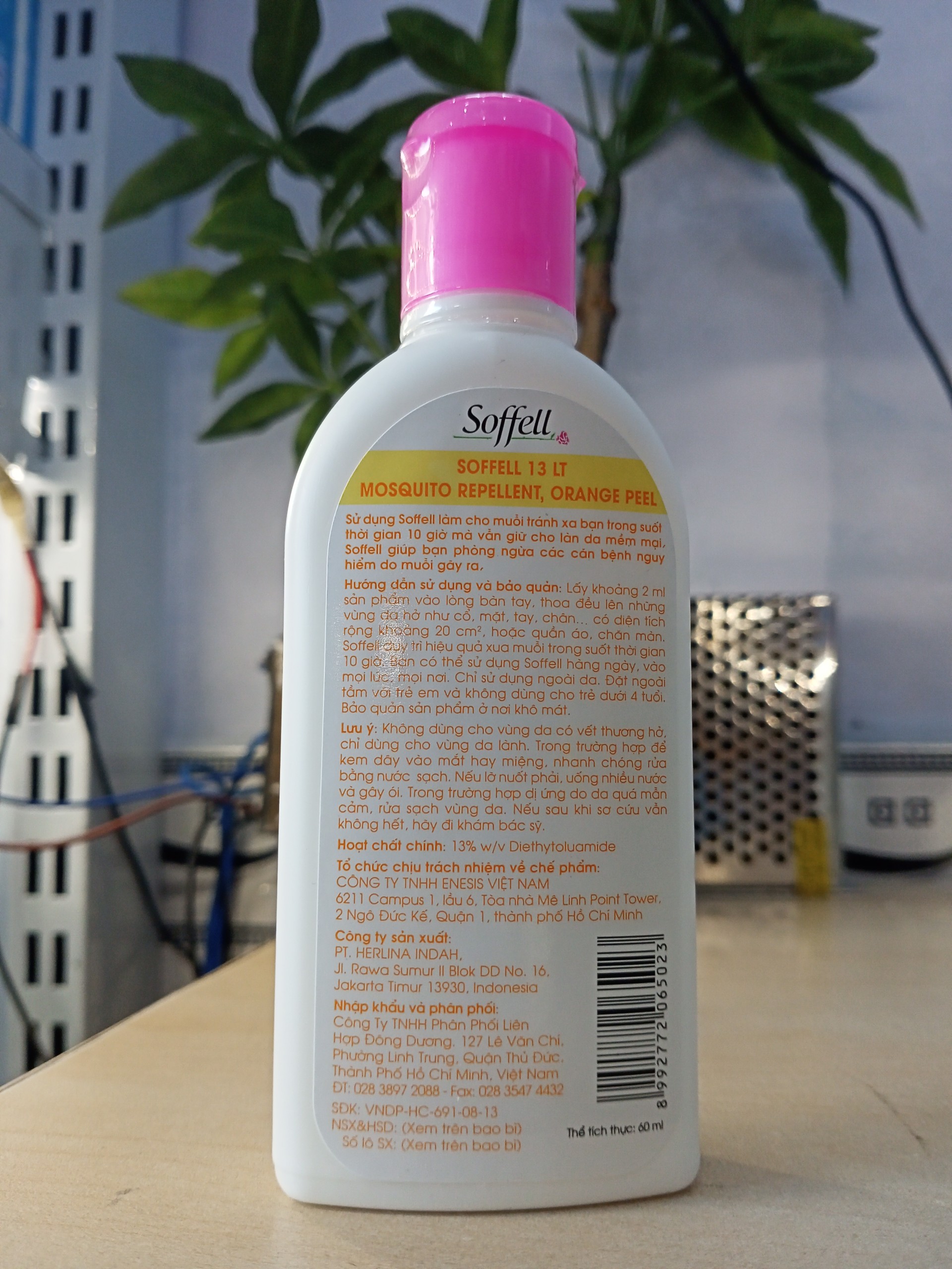 Kem chống muỗi Soffell hương cam 60ml