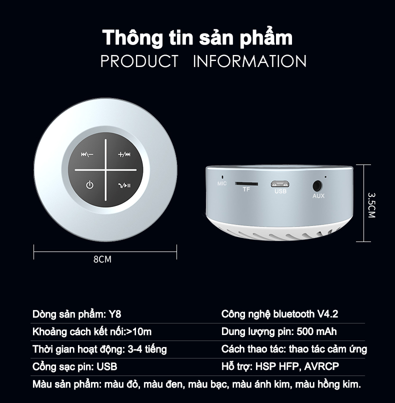Loa bluetooth Y8