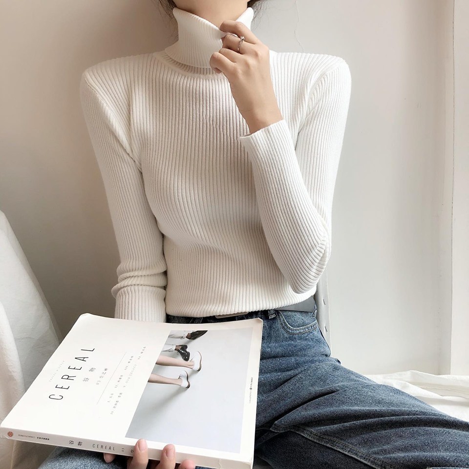 Áo Len Nữ cổ lọ dài tay đẹp