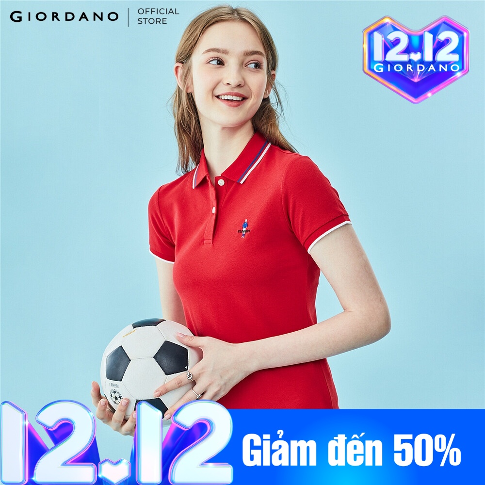 GIORDANO Áo Thun Nữ Có Cổ Classics Polo 05319260