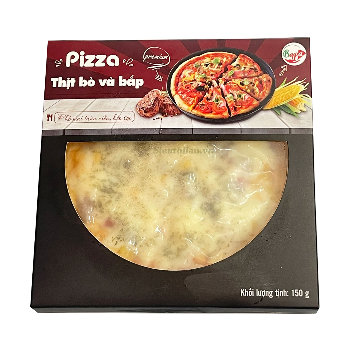 [Tokbokki Store] [HCM SHIP 2H] Bánh Pizza Thịt Bò & Bắp Bapa 15cm