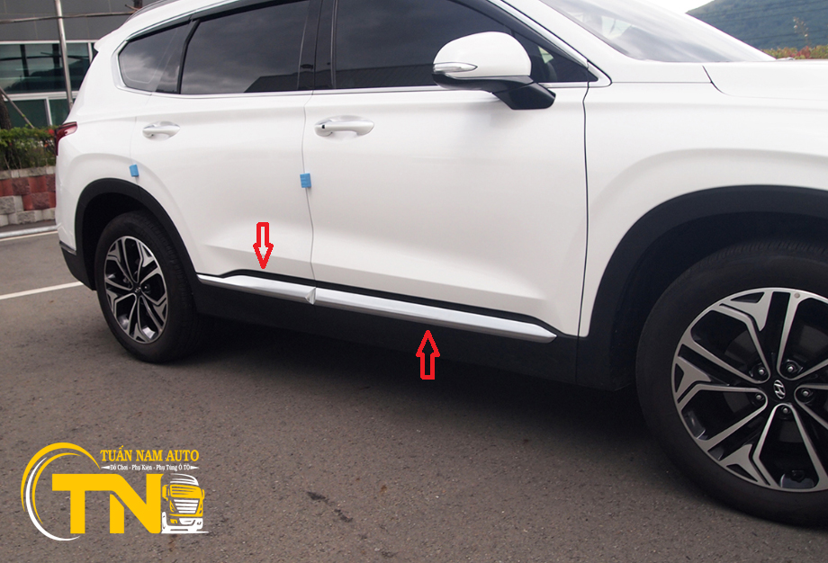 NẸP ỐP CHÂN CÁNH CỬA NẸP SƯỜN SANTAFE 2021 2020 2019+Made In Korea Auto Clover