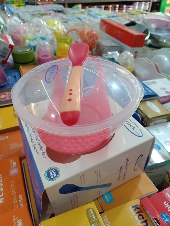 Bộ bát ăn dặm kèm thìa Gluck Baby