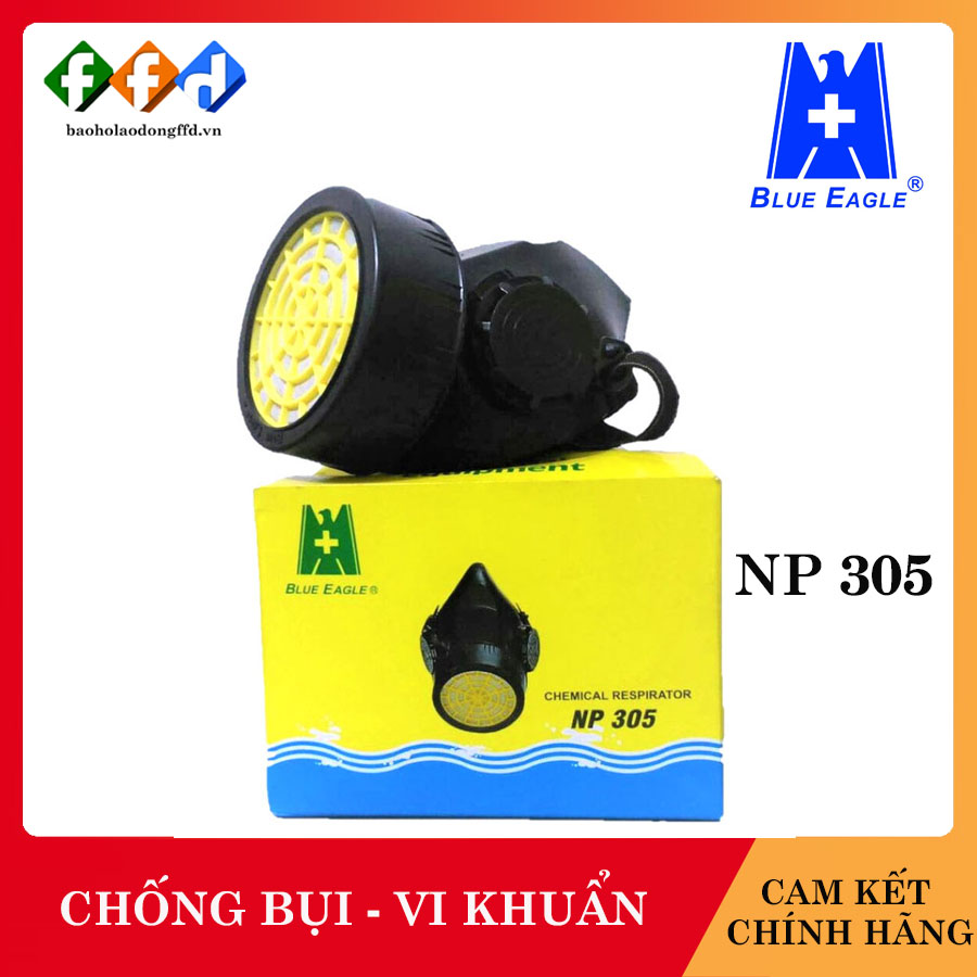 Bộ mặt nạ phòng độc 2 món 1 mặt nạ Blue Eagle NP 305, 1 Phin lọc RC 203