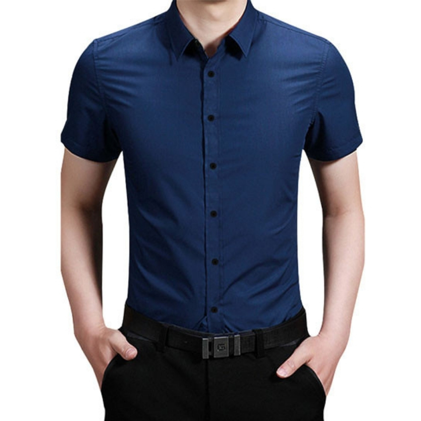 Áo sơ mi nam ngắn tay màu trơn thời trang PONIVALAZA cao cấp chất vải mềm mịn thoáng mát  ( kèm ảnh thật) mẫu mới  2023
