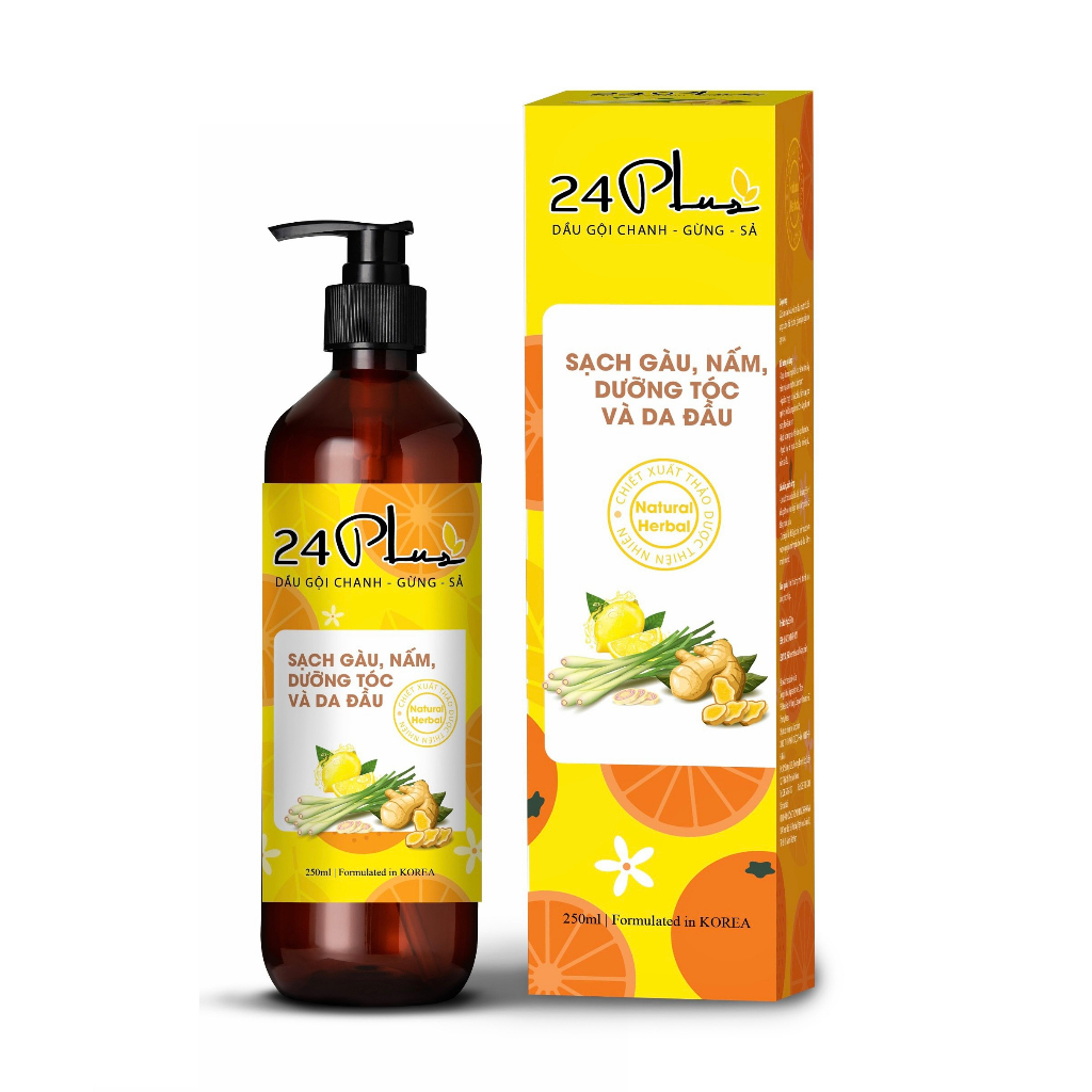 Dầu Gội Chanh - Gừng - Sả 24Plus