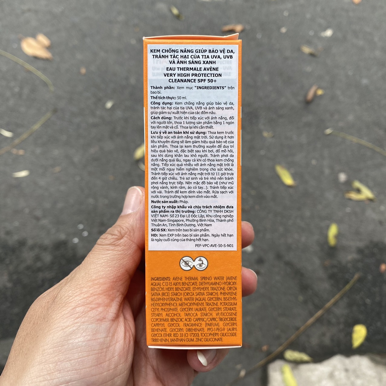 Kem chống nắng Avene Protection Cleanance Sunscreen SPF 50+ 50ml - cho da nhờn mụn