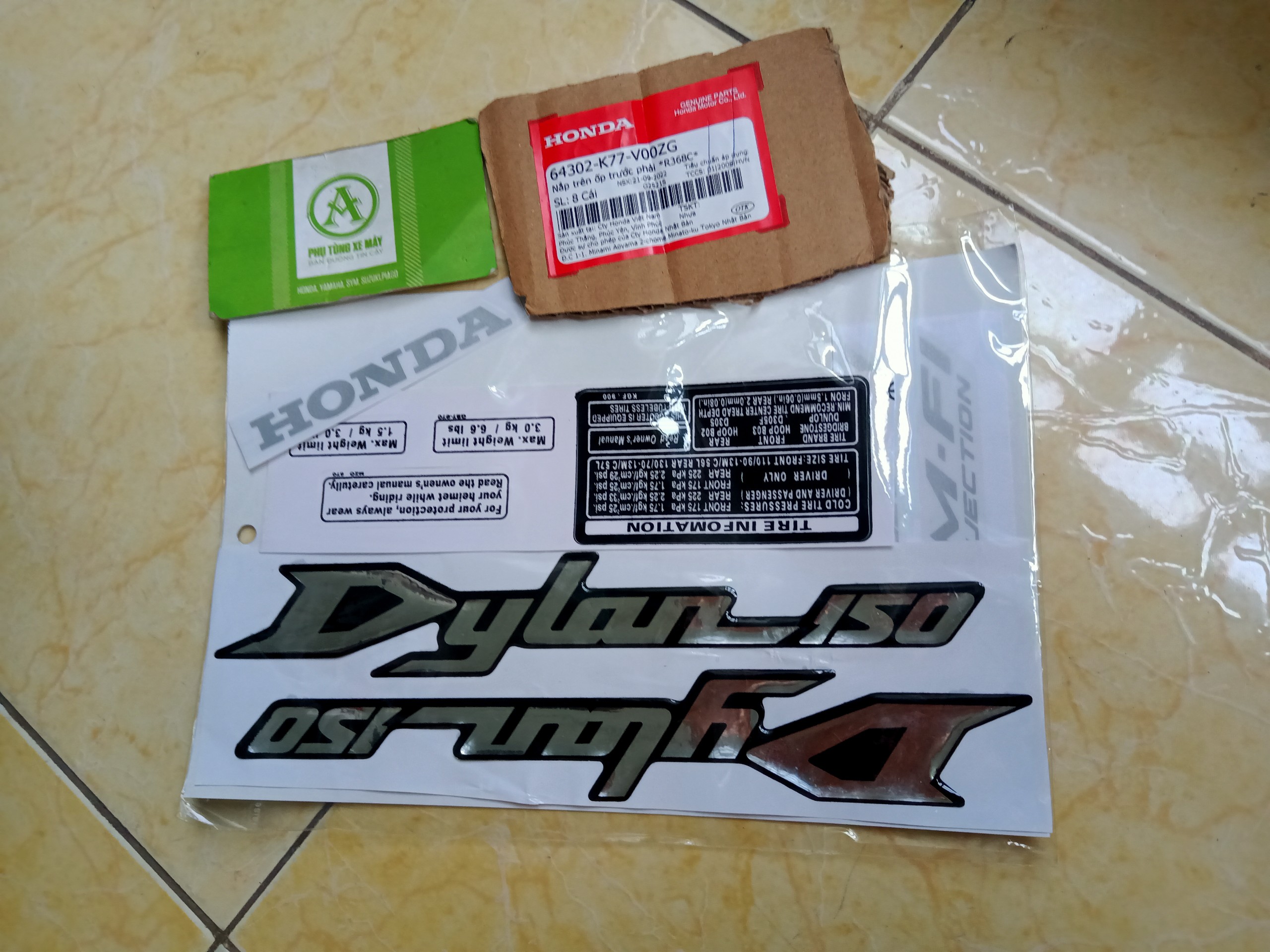 Bộ tem nổi xe dylan 150