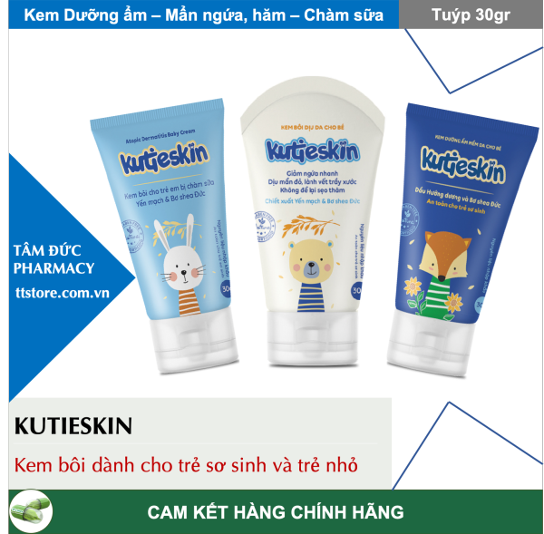 [HCM]KUTIESKIN - Bộ sản phẩm dưỡng ẩm/ chàm sữa/ ngứa hăm cho bé [kutiskin cutieskin kutiekin kem em bé atoskin]