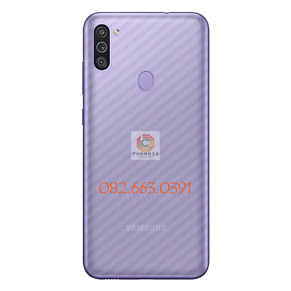 Miếng dán mặt lưng Skin Carbon dành cho Samsung Galaxy M11 bảo vệ chống trầy xước