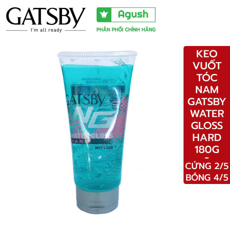 Keo vuốt tóc nam Gatsby Water Gloss Hard Wet Look Level 3 170G siêu bóng hơi cứng vuốt tóc khô gốc nước dễ gội sạch thơm dịu - Agush shop giá rẻ