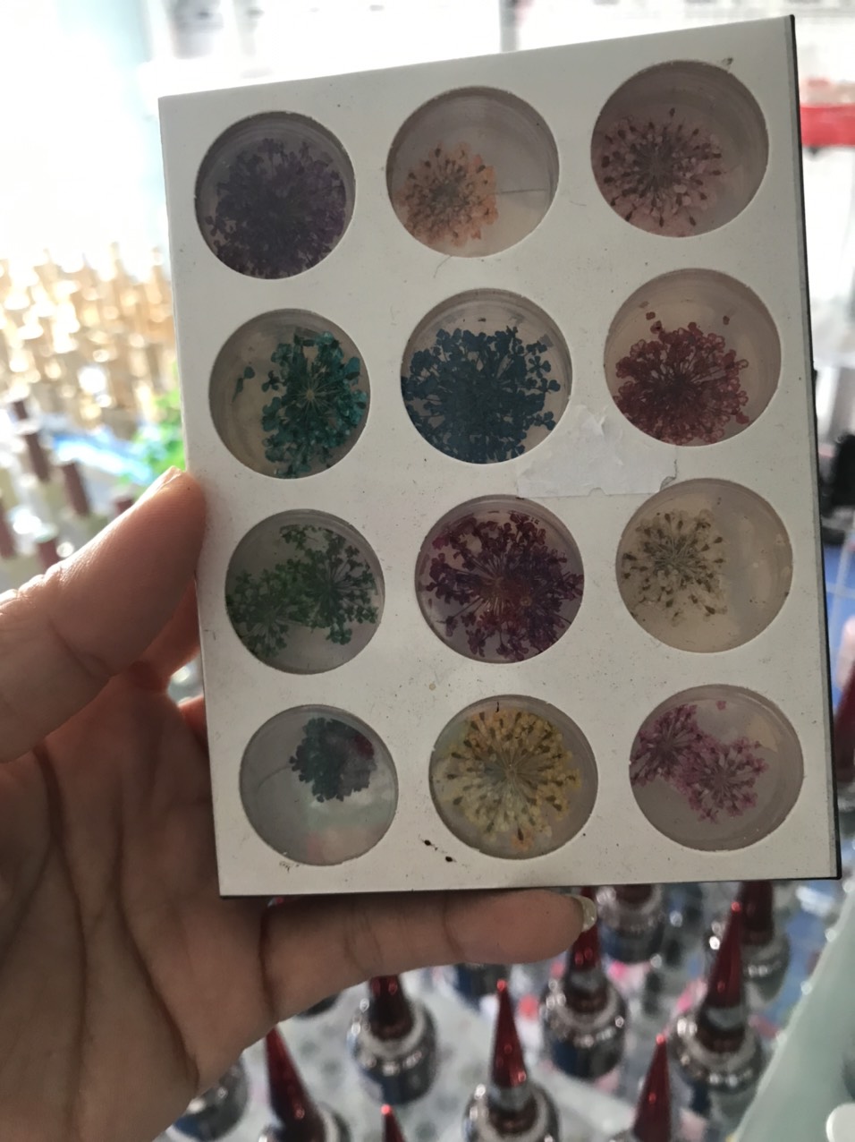 phụ kiện trang trí hoa khô cánh nhỏ dán móng