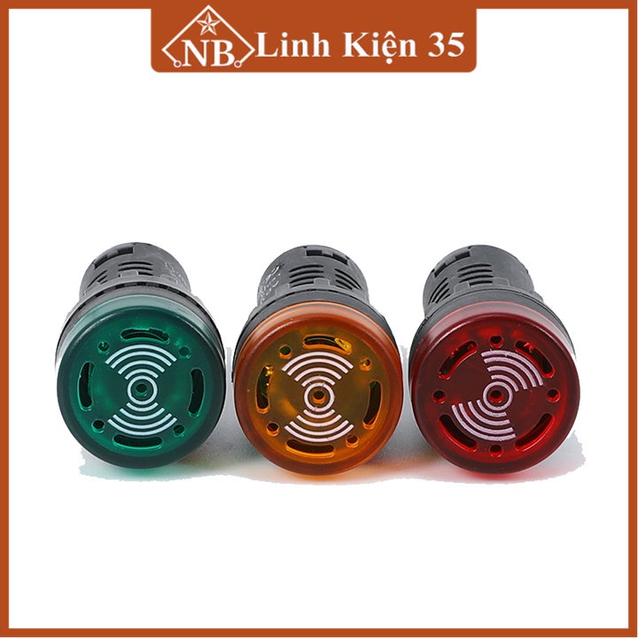 Đèn báo nguồn có còi AD16-22SM 220VAC