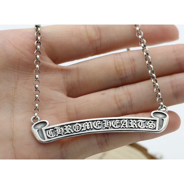 Unisex premium 925 silver chrome heart necklace full accessories-chrome heart shop