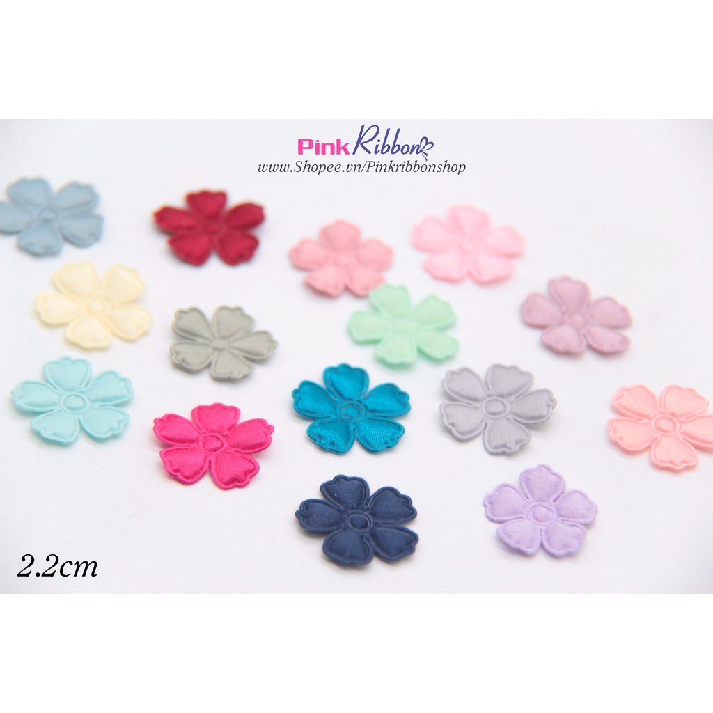 SET 10 CÁNH - Cánh hoa nhí vải lụa ép viền