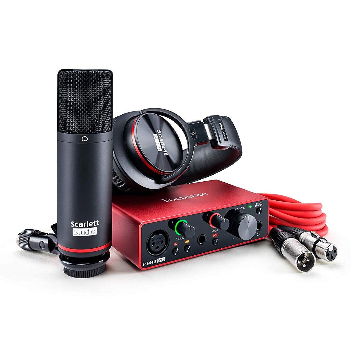 [Trả góp 0%]Combo phòng thu cá nhân Focusrite Scarlett Solo Studio Gen 3