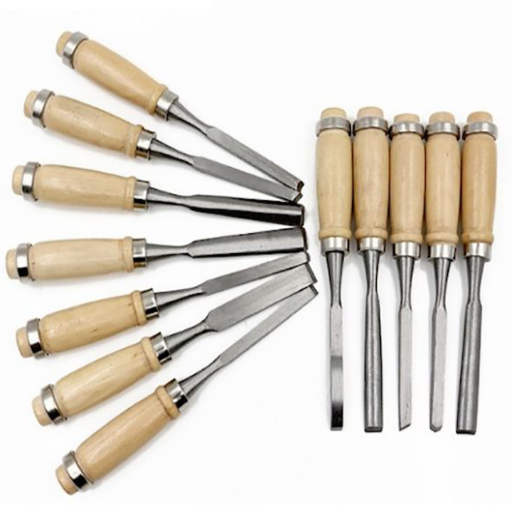 [HCM]Bộ đục gỗ 12 món mũi đục gỗ dao khắc gỗ