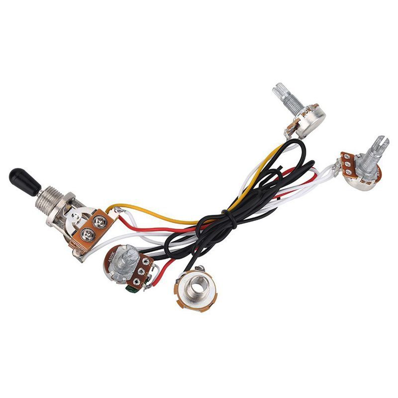 Electric Guitar Wiring Harness Kit 3 Way Toggle Switch 2 Volume 1 Tone 500K Malaysia