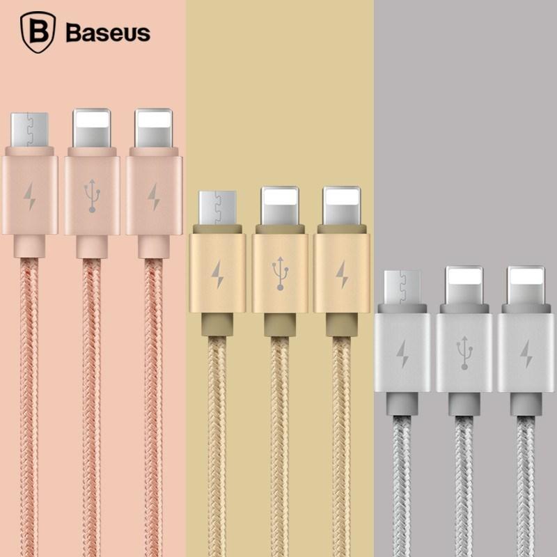 Dây Sạc 3 Đầu Baseus ( Lightning x 02 và Micro USB )