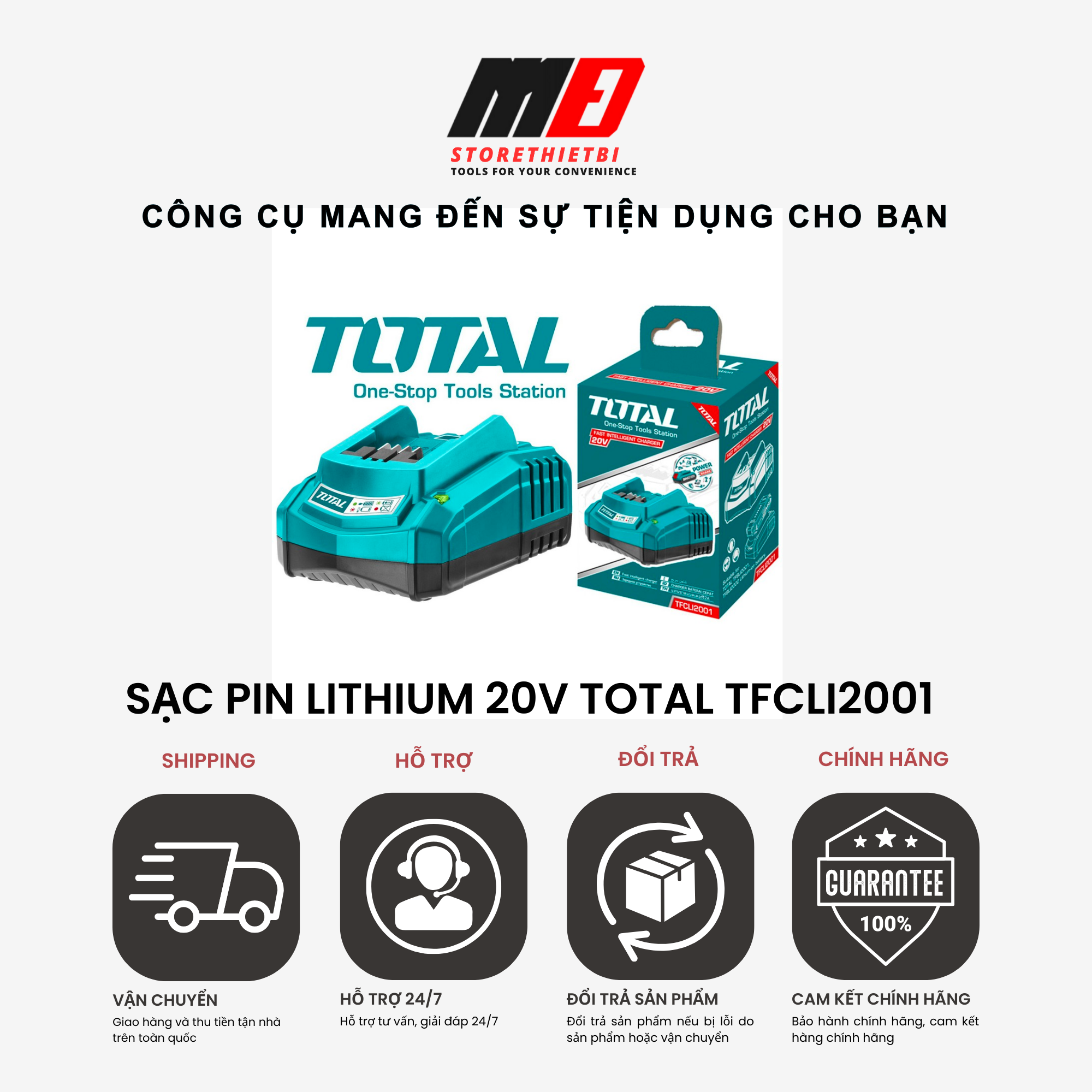 TFCLI2001-TFCLI20411 sạc pin 20v và 20Vx4Ah sạc nhanh Total