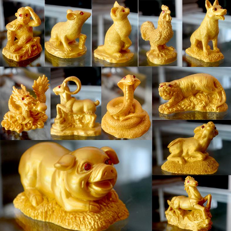 Một tượng con giáp sơn nhũ vàng | Lazada.vn