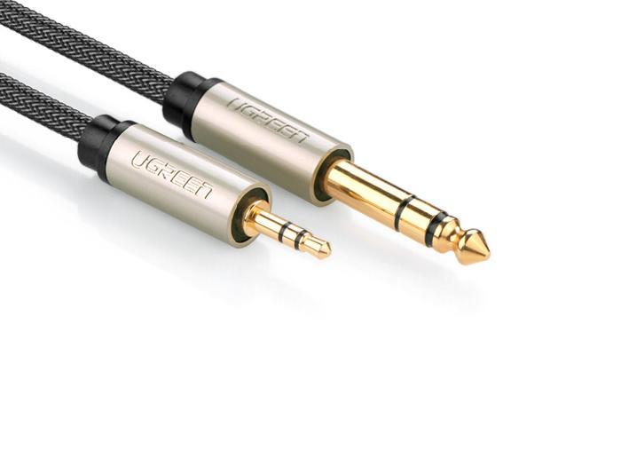 Cáp Audio 3.5mm sang 6.5mm 10M Ugreen 10632 (Đen)