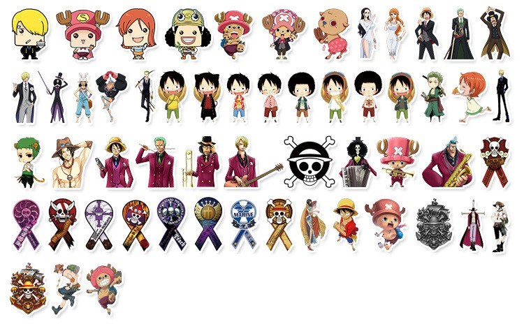 Bộ 56 Sticker One Piece (Mẫu 2)