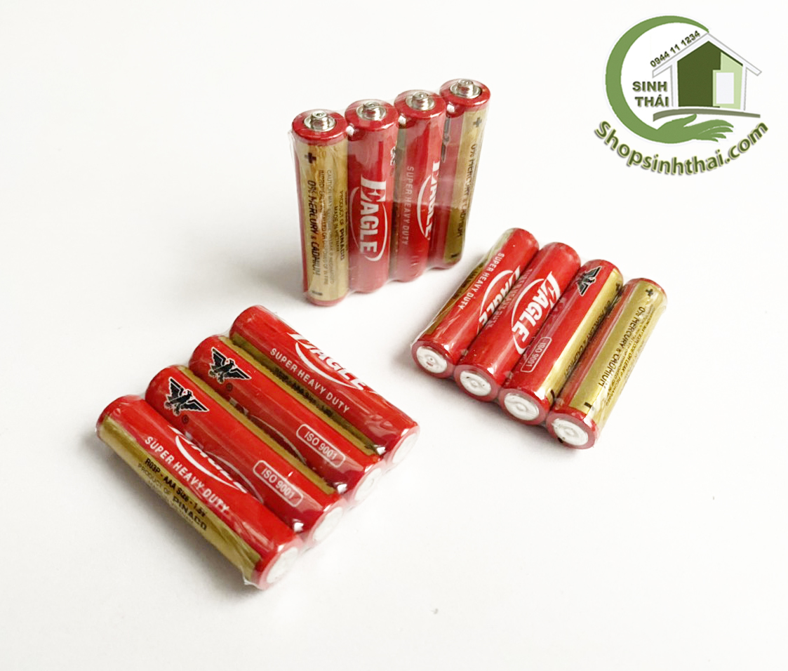 Pin tiểu AAA (3A) Con Ó - Pinaco ( 4 viên ) - Pin cho remote máy lạnh, tivi....