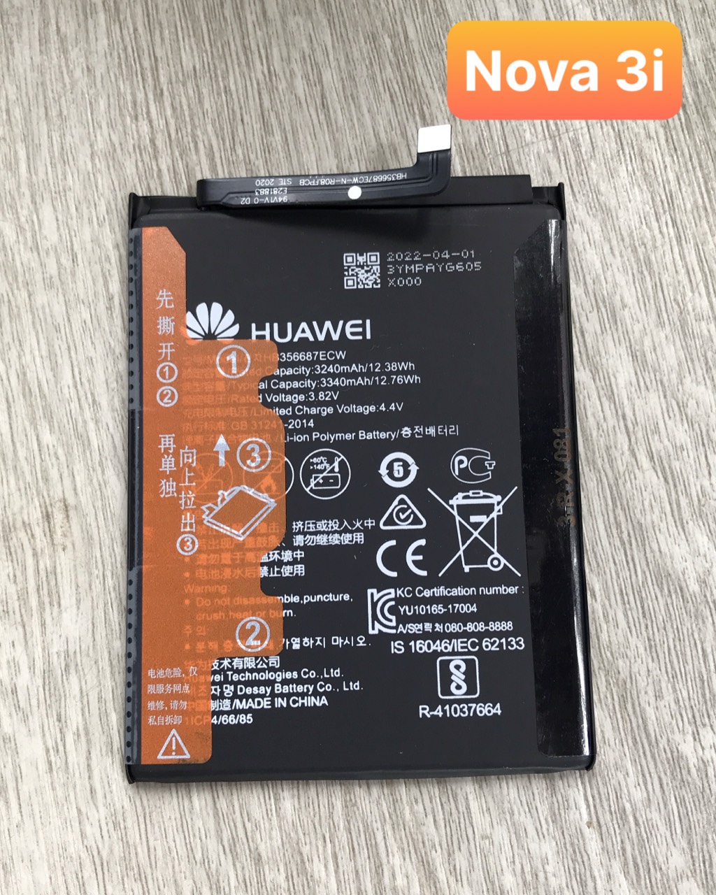 Pin huawei Nova 3i / Nova 2i / Nova 2 plus / P30 Lite /HB356687ECW (dùng chung dung lượng 3340 mAh)