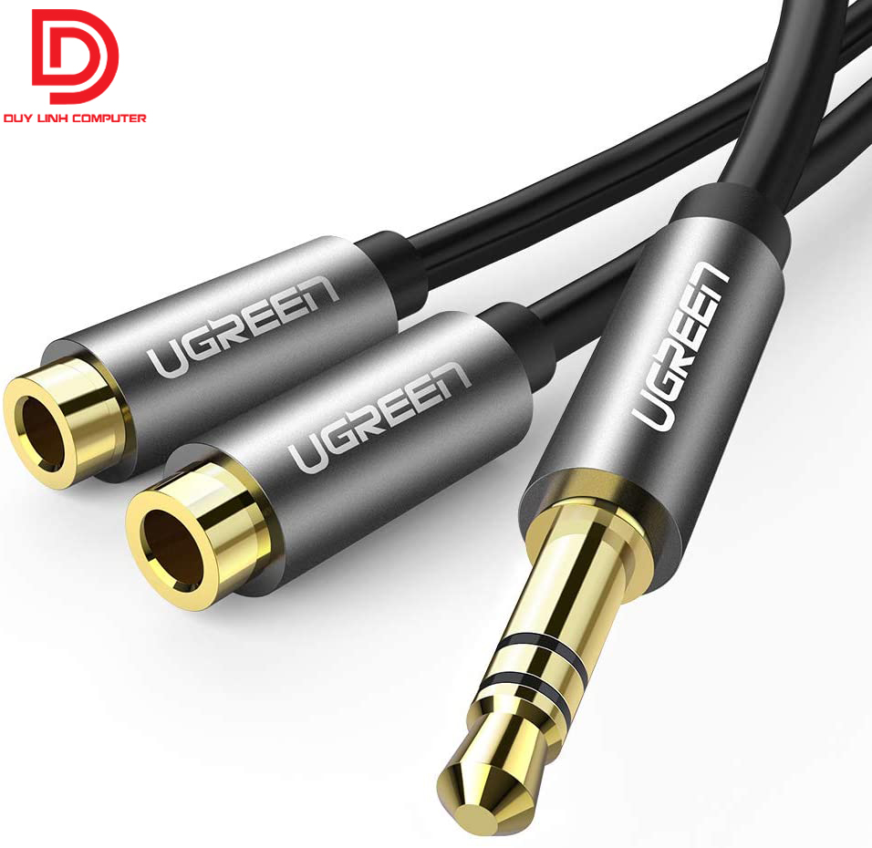 Cáp Audio 3.5mm 1 ra 2 UGREEN 10532 (20cm)