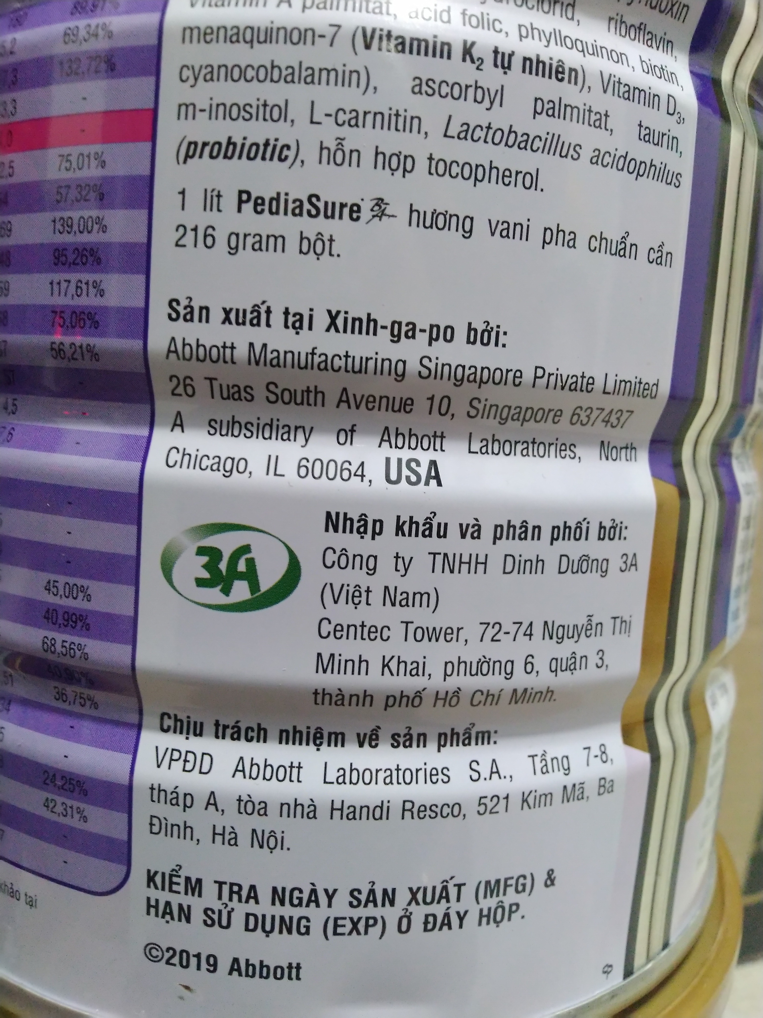 [HCM]Sữa PediaSure Hương Vani 850g (Date: 03/2024)