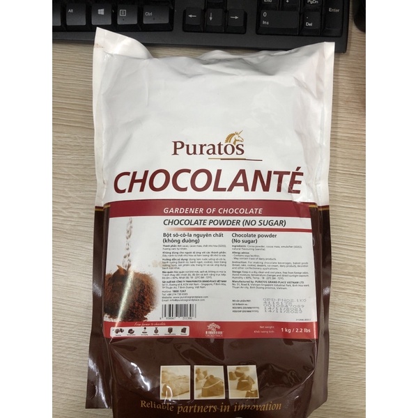 BỘT socola  NGUYÊN  CHẤT  PURATOS( không đường )