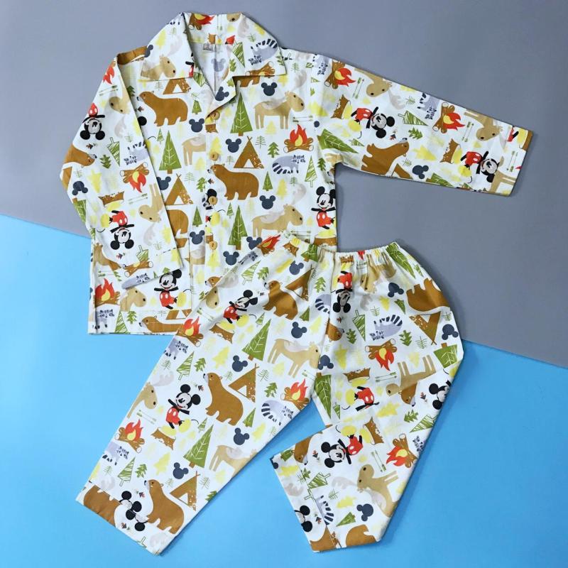 Nơi bán Pijama vải cotton mềm mịn hút mồ hôi hình Mickey 10-40kg