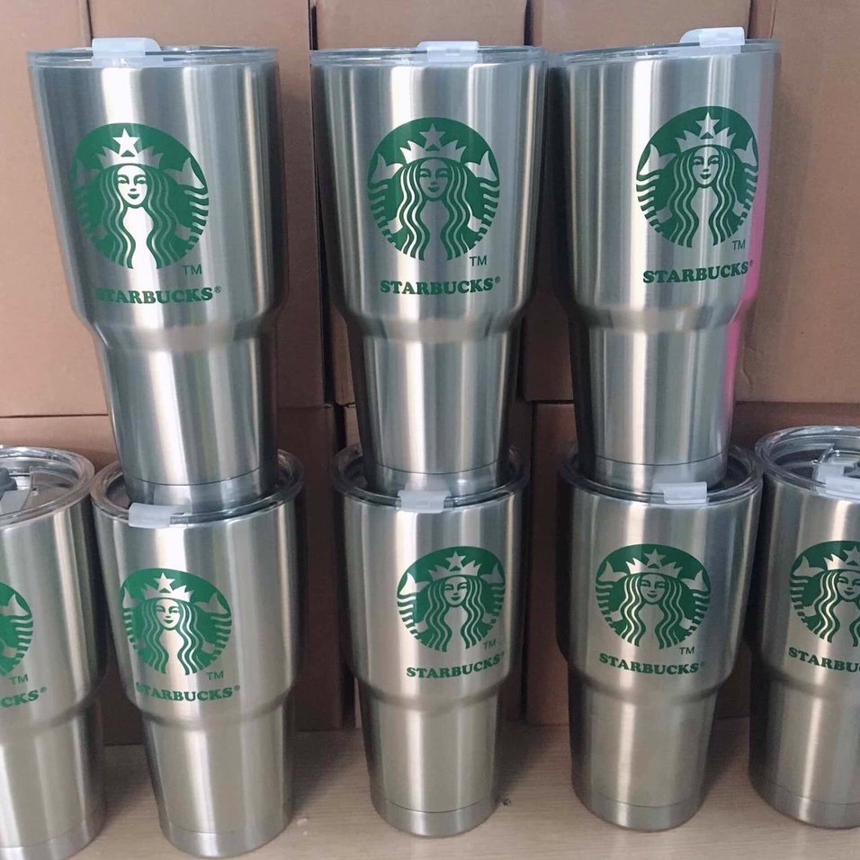 Cốc Ly Giữ Nhiệt Thái Lan 900Ml Màu Bạc (Kèm Túi Và Ống Hút)