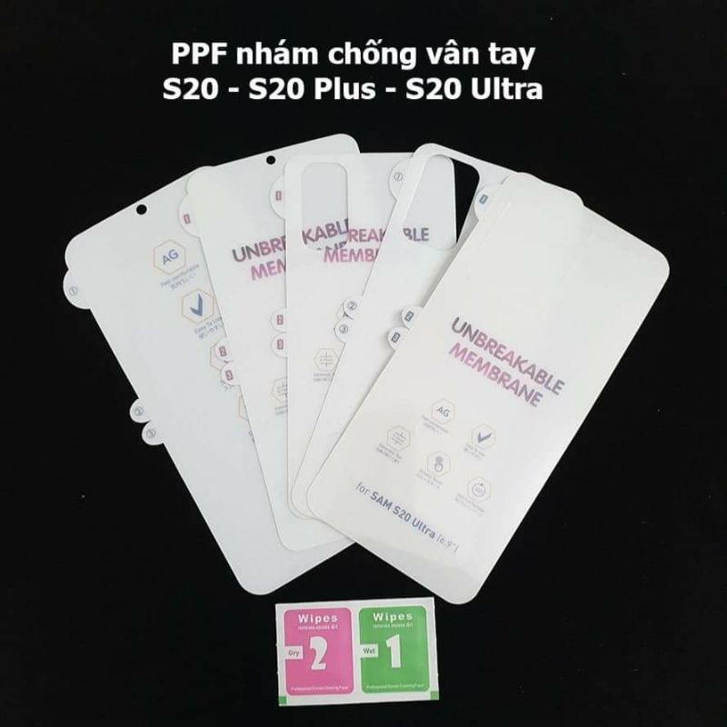 Miếng Dán PPF Dẻo Nhám Chống Vân Tay  - Dành Cho Samsung S8 S9 S8+ S9+ S10 S10+ Note8 Note9 Note10 Note10+