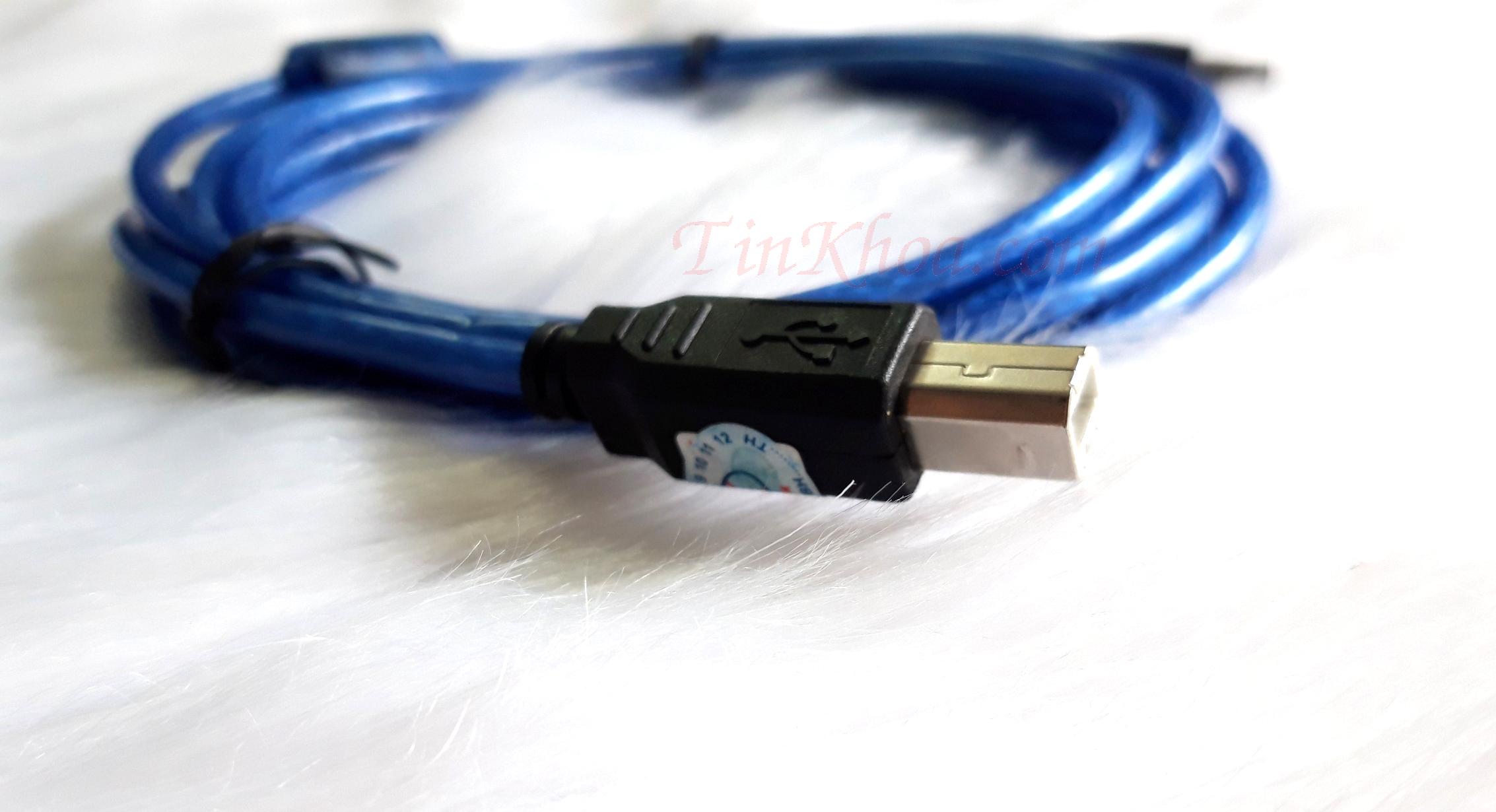 Cáp máy in dài 3m chống nhiễu Kingmaster( xanh)