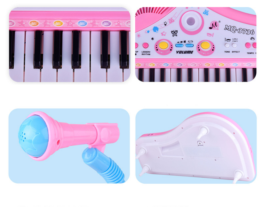 Đàn organ điện tử có micro kèm sạc pin cho bé, đàn piano 37 phím cao cấp cho bé